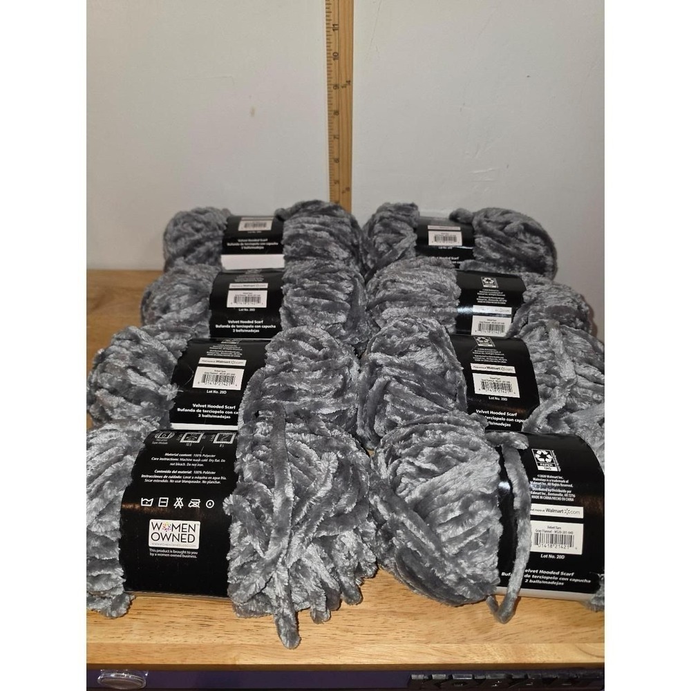8 Skiens Gray Flannel Mainstays Velvet Yarn Discontinued HTF